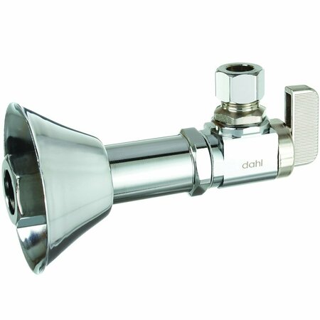 DAHL BROTHERS CANADA Dahl mini-ball Stop Valve, 1/2 x 3/8in Connection, Crimp x Compression, 250 PSI, Brass Body 211-PX3LE-31